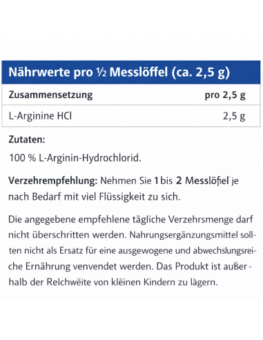 Pure Arginine HCL - GN Laboratories im Schweizer Onlineshop kaufen