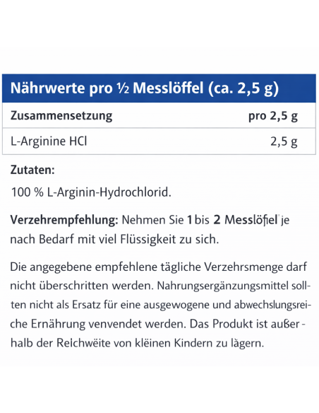 Pure Arginine HCL - GN Laboratories im Schweizer Onlineshop kaufen