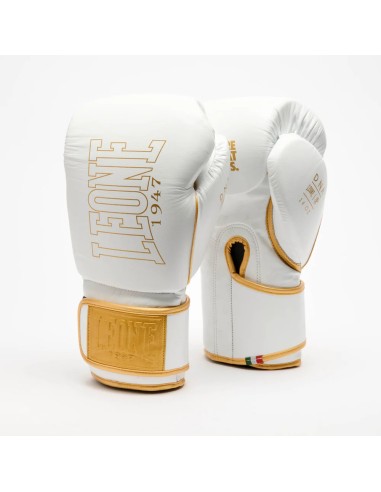 Guantoni da boxe DNA Premium in bianco e oro di Leone1947
