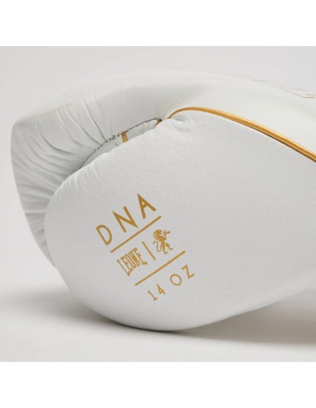 Guantoni da boxe DNA Premium in bianco e oro di Leone1947