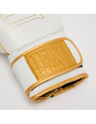 Guantoni da boxe DNA Premium in bianco e oro di Leone1947
