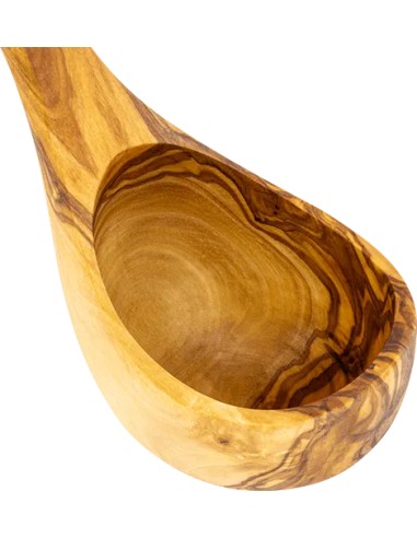 Olive Wood Sauna Ladle 30 cm - Handmade Sauna Scoop