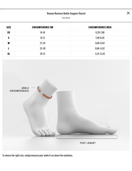 Venum Kontact Ankle Support : Le soutien ultime de la cheville pour les sportifs