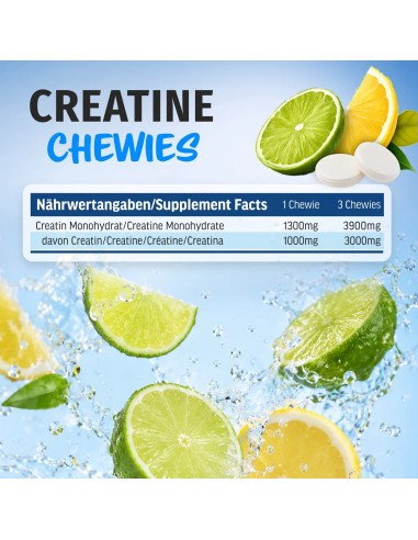 ALL STARS Creatine Chewies 90 Chewable Tablets | 3000 mg Creatine