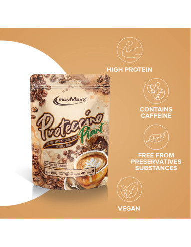 IronMaxx Proteccino Plant | Café protéiné végan Cappuccino