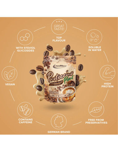 IronMaxx Proteccino Plant | Café protéiné végan Cappuccino