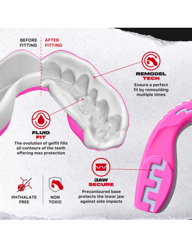 Paradenti SAFEJAWZ Pink Viper per sport da combattimento