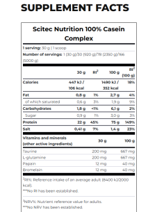Buy Scitec 100% Casein Complex 920 g 2