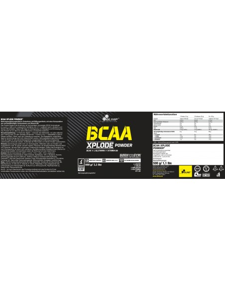 Olimp BCAA Xplode 500g Etikett