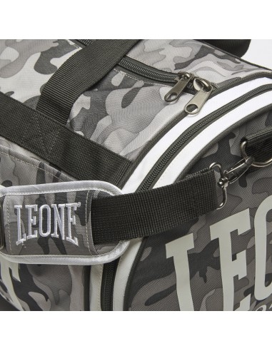 Camouflage sports bag from Leone1947 in grey with us at Vikingstore