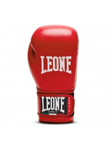 Fighting gloves red corner: Leone Contest leather boxing gloves