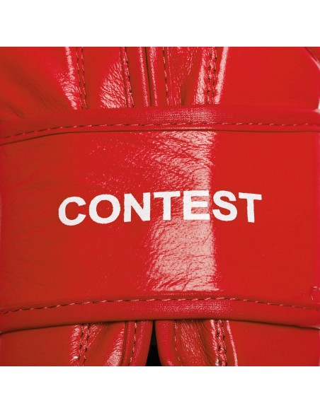 Fighting gloves red corner: Leone Contest leather boxing gloves
