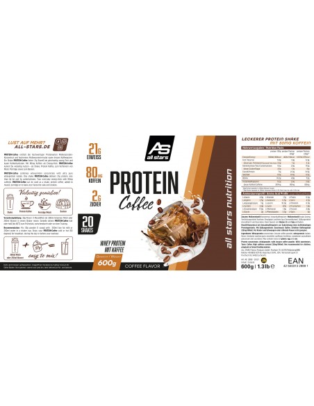Protein Coffee d'All Stars - Développement musculaire & régime avec le plaisir du café