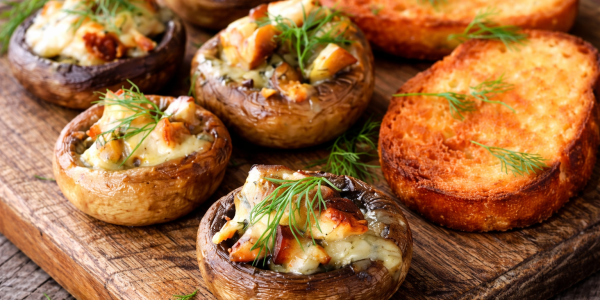 Champignons farcis à la dinde