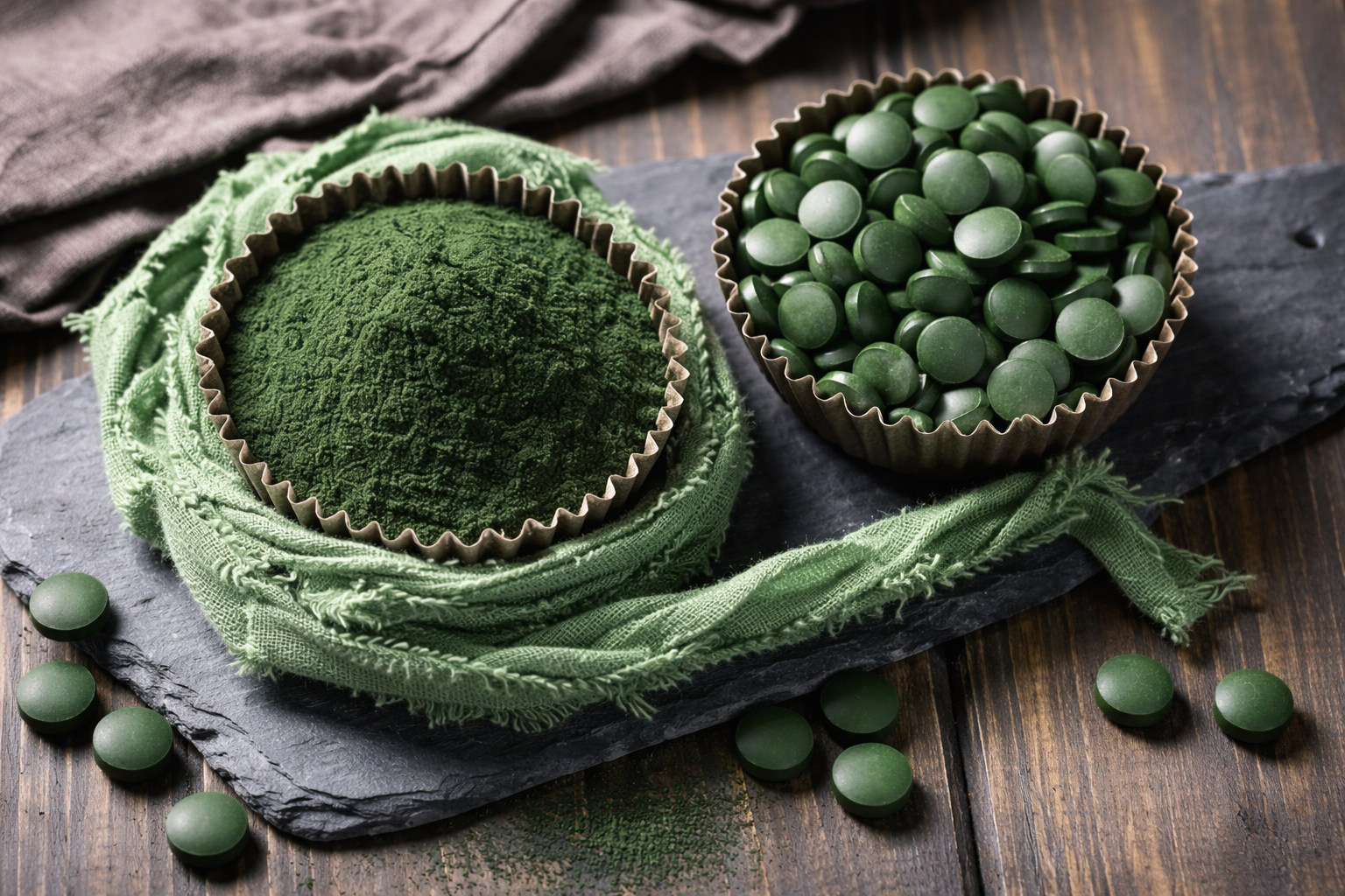 Chlorella und Spirulina 