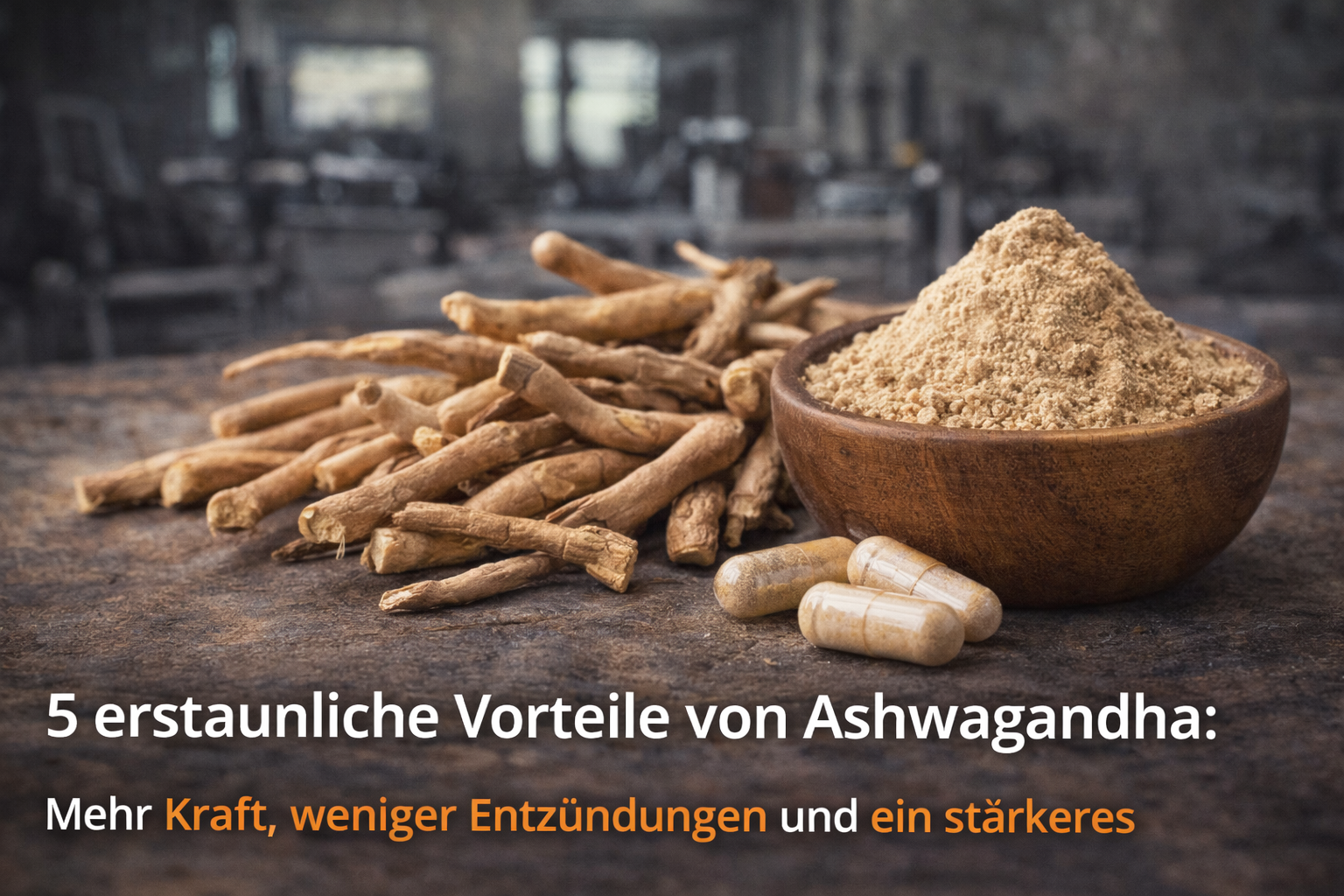 5 erstaunliche Vorteile von Ashwagandha: Mehr Kraft, weniger Entzündungen und ein stärkeres Immunsystem.