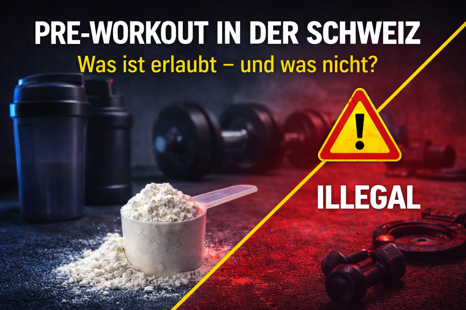 Pre-Workout en Suisse - qu'est-ce qui est autorisé et qu'est-ce qui ne l'est pas ?