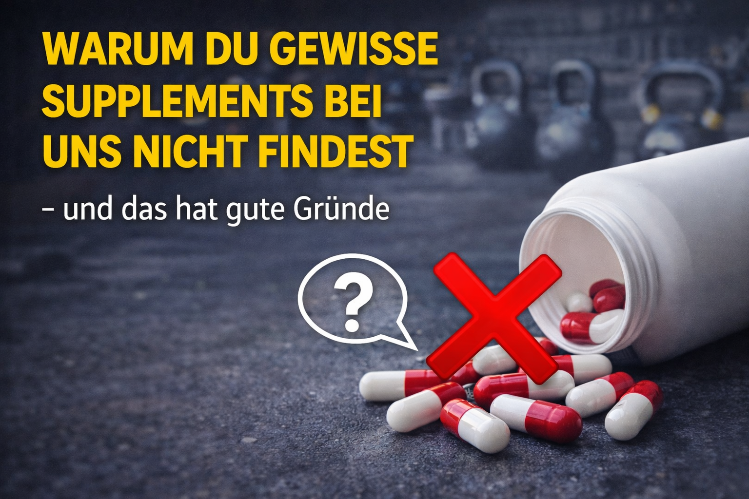 Pourquoi tu ne trouves pas certains compléments chez nous - et il y a de bonnes raisons à cela