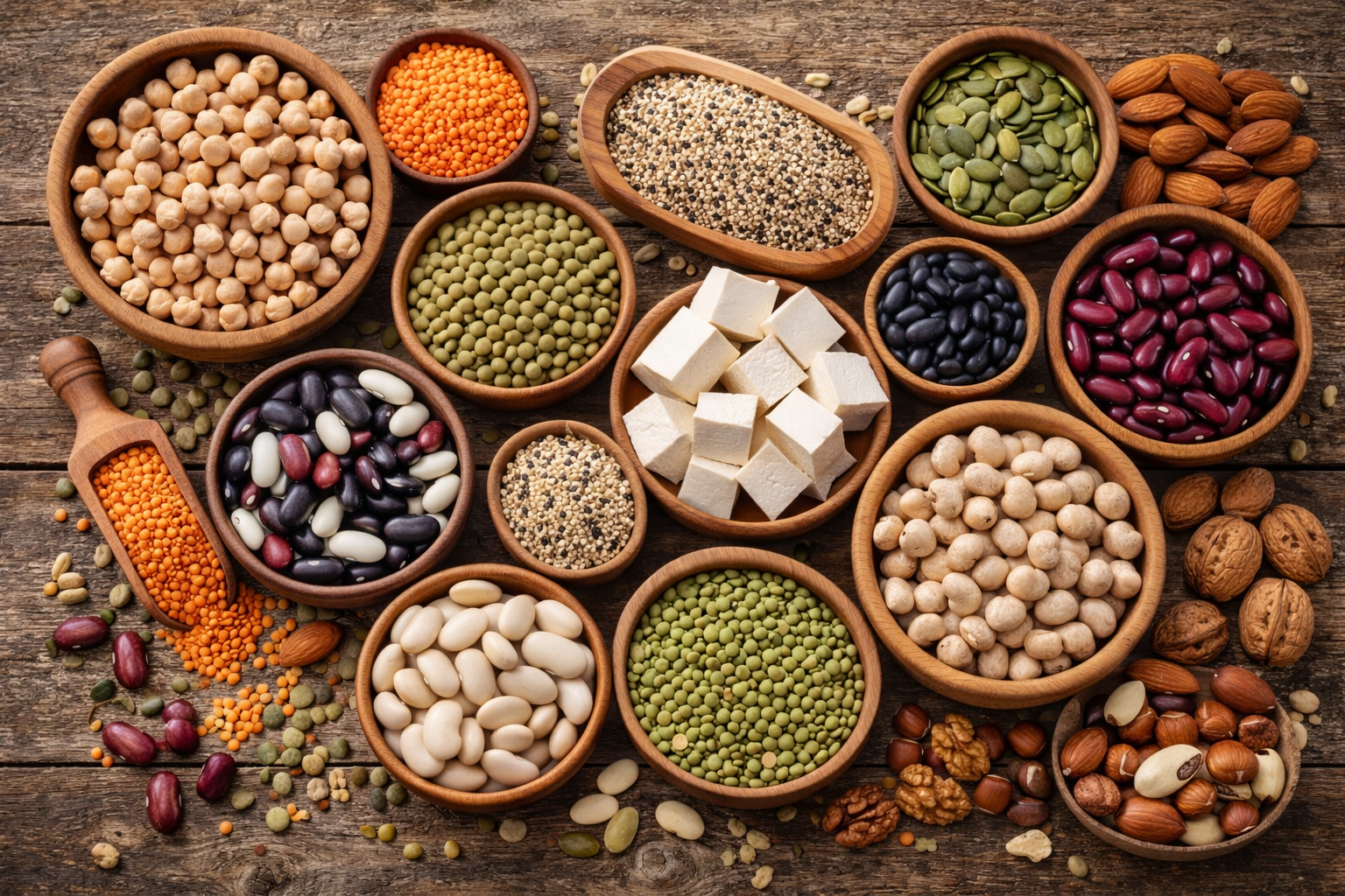 Pflanzliches Eiweiss. 10 Lebensmittel voll pflanzlichem Eiweiß für den veganen Lebensstil 