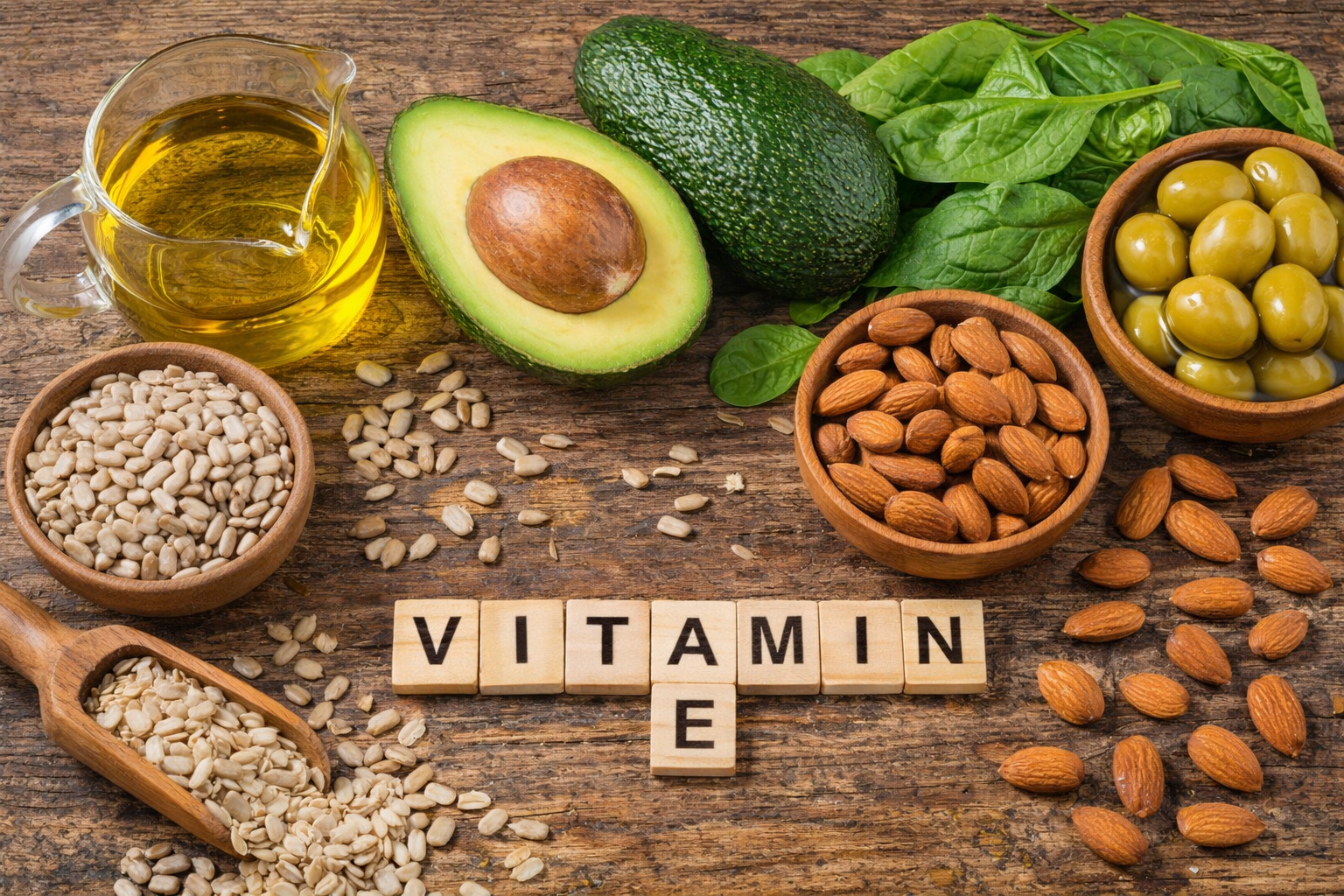 Vitamin E – Ein Antioxidans - Vitamin E reiche Lebensmittel und Wirkung 